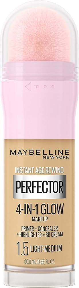Maybelline New York Instant Age Rewind Instant Perfector 4-In-1 Glow Makeup, Light/Medium | Amazon (US)