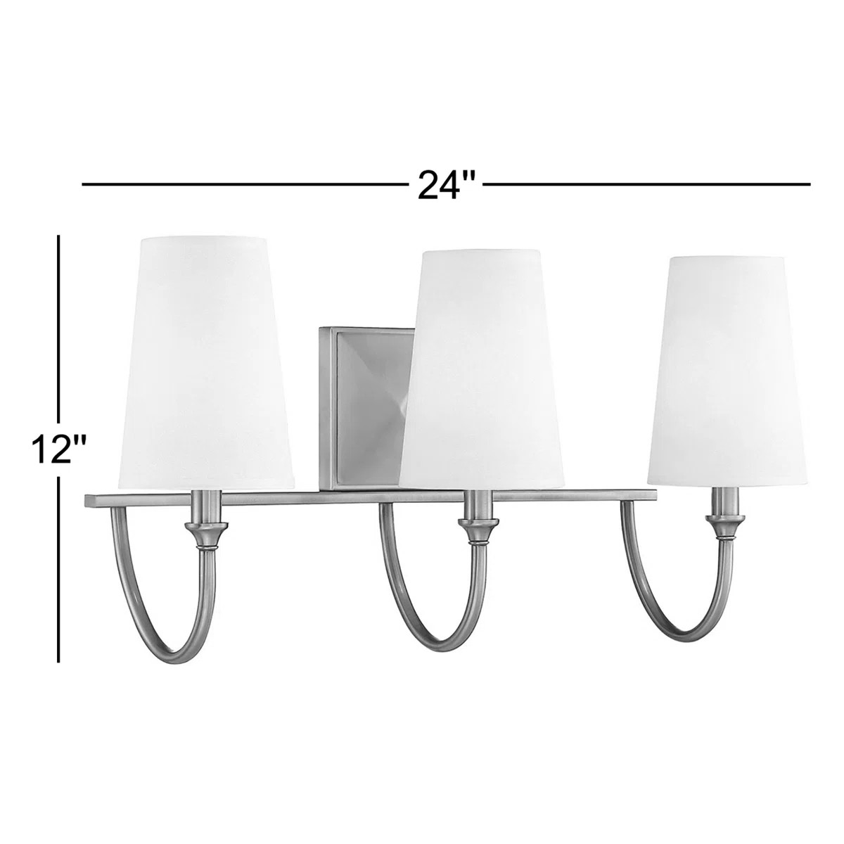 Payson 3-Light Dimmable Vanity Light in Polished Nickel | Wayfair North America