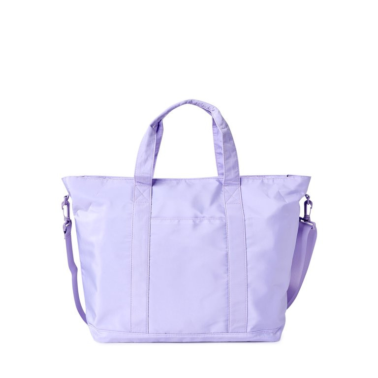 No Boundaries Women's Road Trip Tote and Pouch Set, 2-Piece Lavender - Walmart.com | Walmart (US)