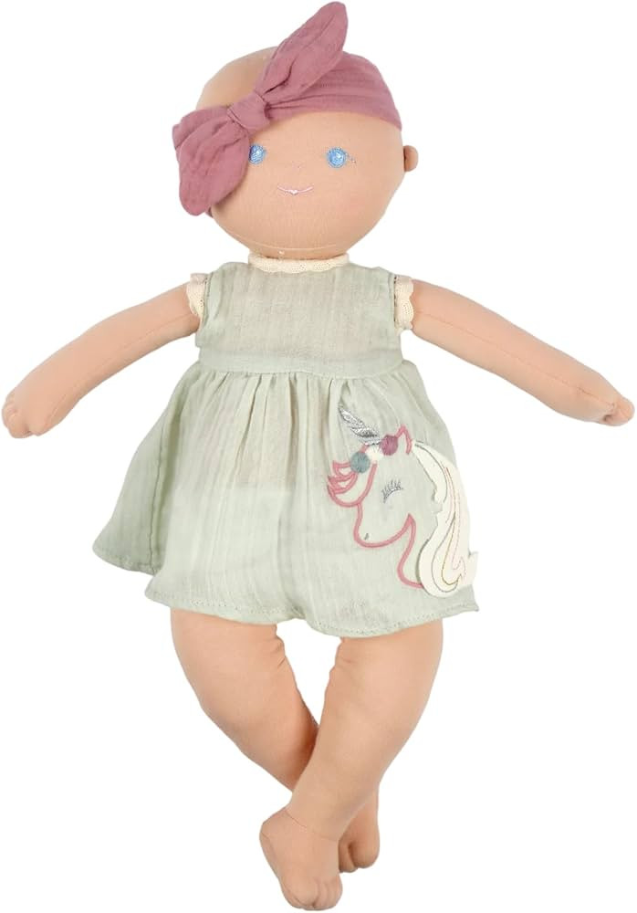 Tikiri Toys Bonikka Baby Kaia Doll Organic 100% Cotton OE100 Certified (Green) | Amazon (US)