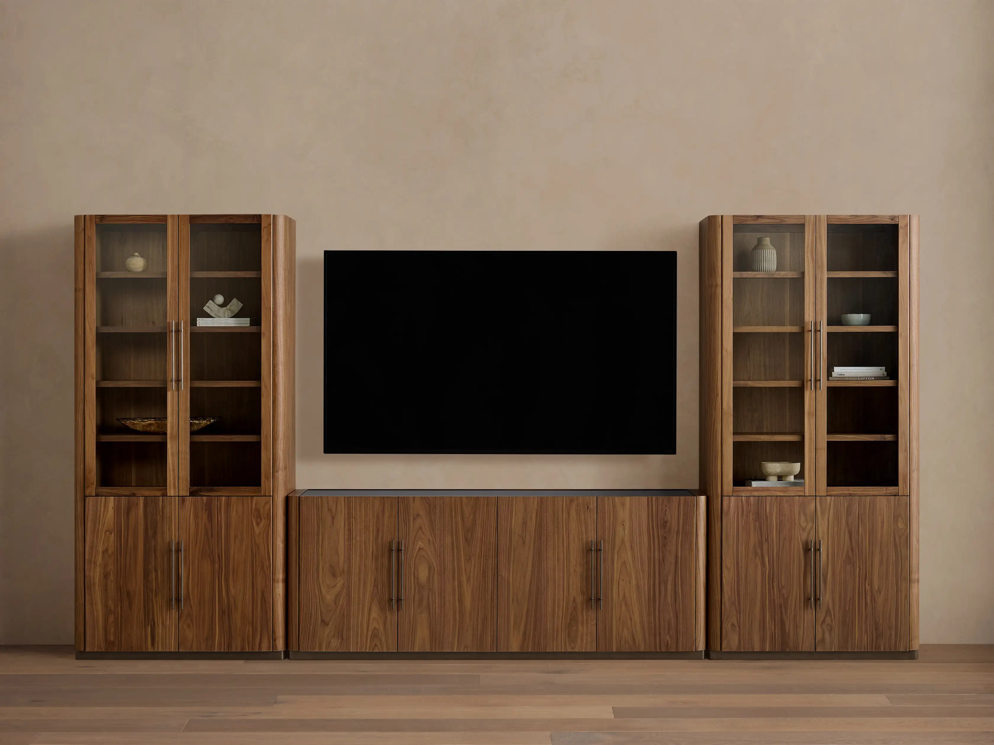 Piermont Modular Glass Media Cabinet Set | Arhaus