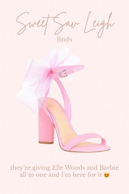 Pink bow shoes, pink heels, spring shoes, spring heels 

#LTKSeasonal #LTKFind #LTKshoecrush