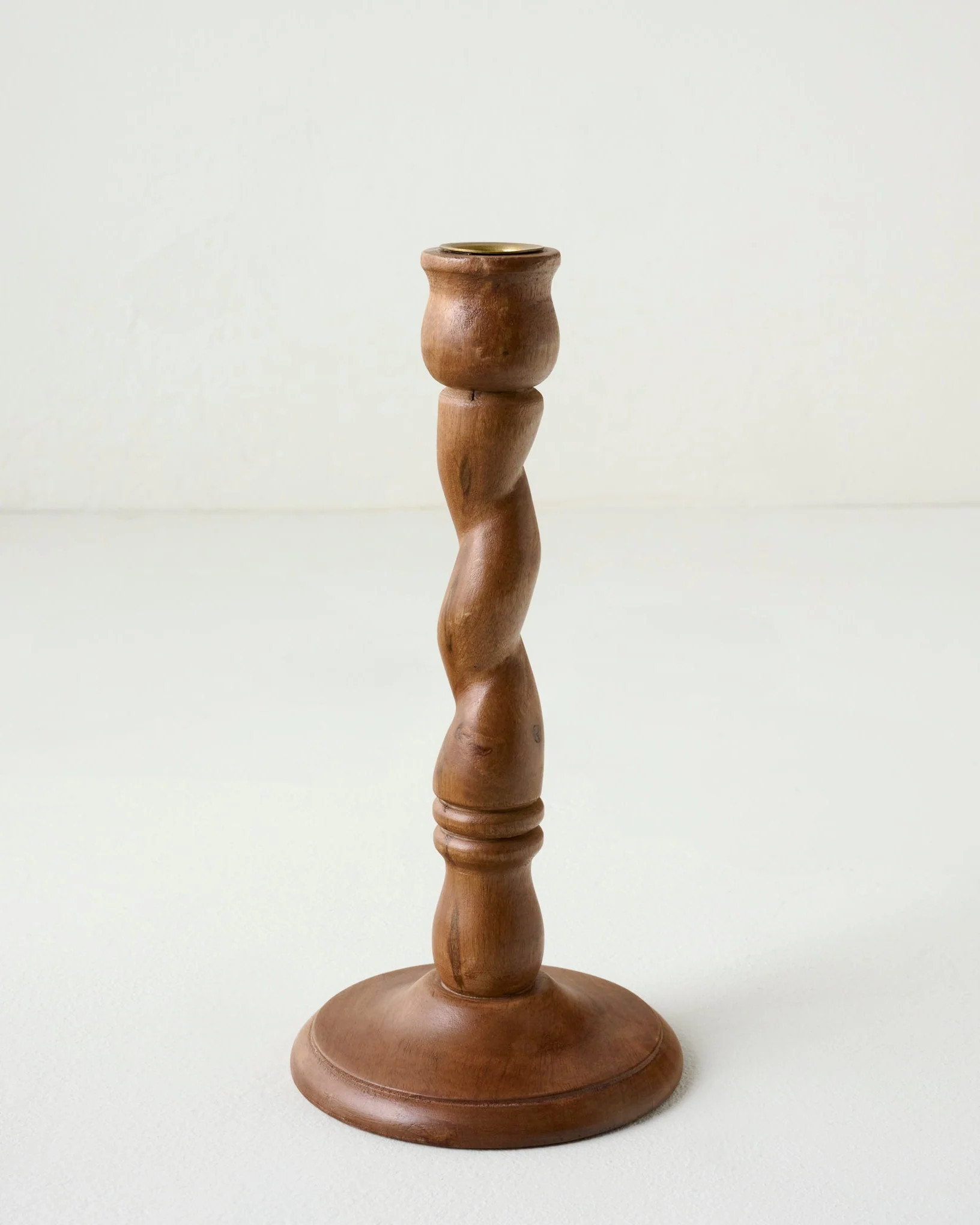 Wooden Barley Twist Taper Holder | Magnolia