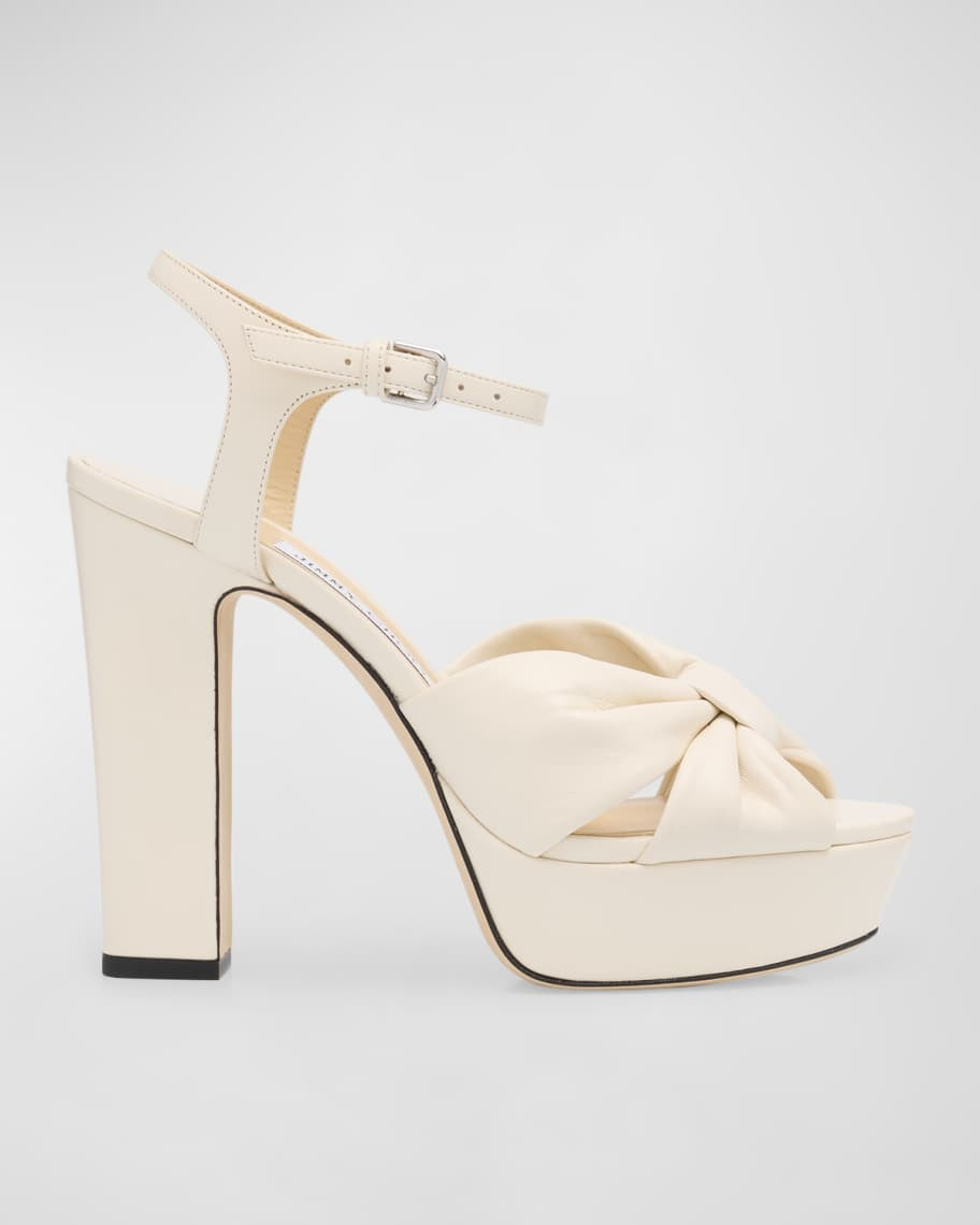 Heloise Leather Ankle-Strap Platform Sandals | Neiman Marcus