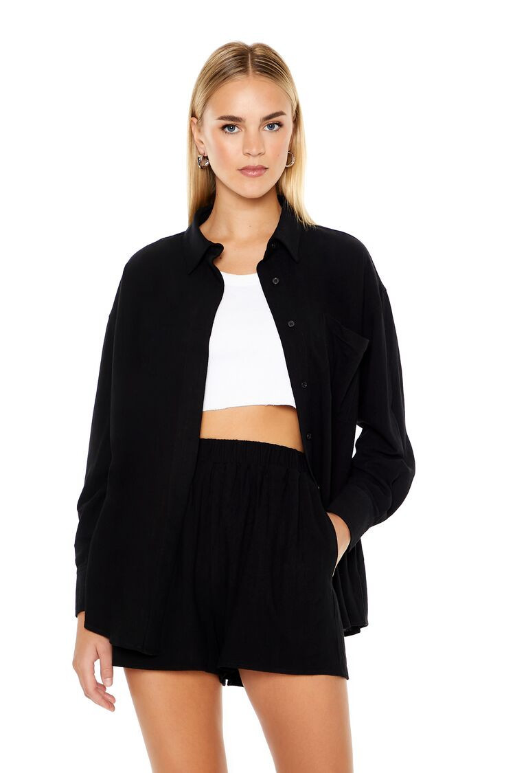 Longline Shirt & Shorts Set | Forever 21