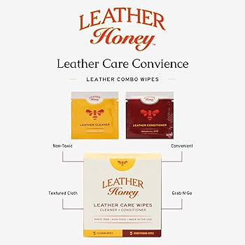 Leather Honey Leather Wipe Kit: Clean & Restore On-The-Go. For Any Color of Leather Couches, Car ... | Amazon (US)