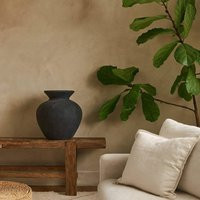 Wyld Haus Stonefern Black Aged Stoneware Vase in Grey | Debenhams UK