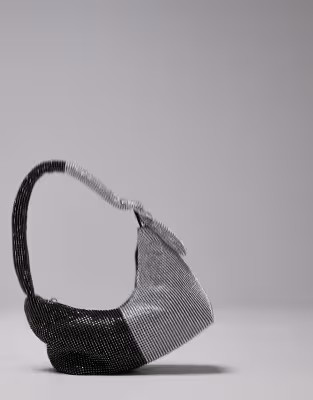 Topshop Fran two tone diamante shoulder bag in multi | ASOS (Global)