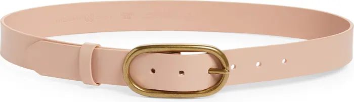 Oval Buckle Leather Belt | Nordstrom