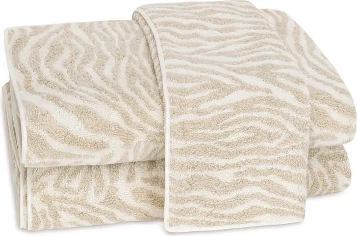 Matouk Regine Zebra Stripe Cotton & Linen Bath Towel | Nordstrom | Nordstrom