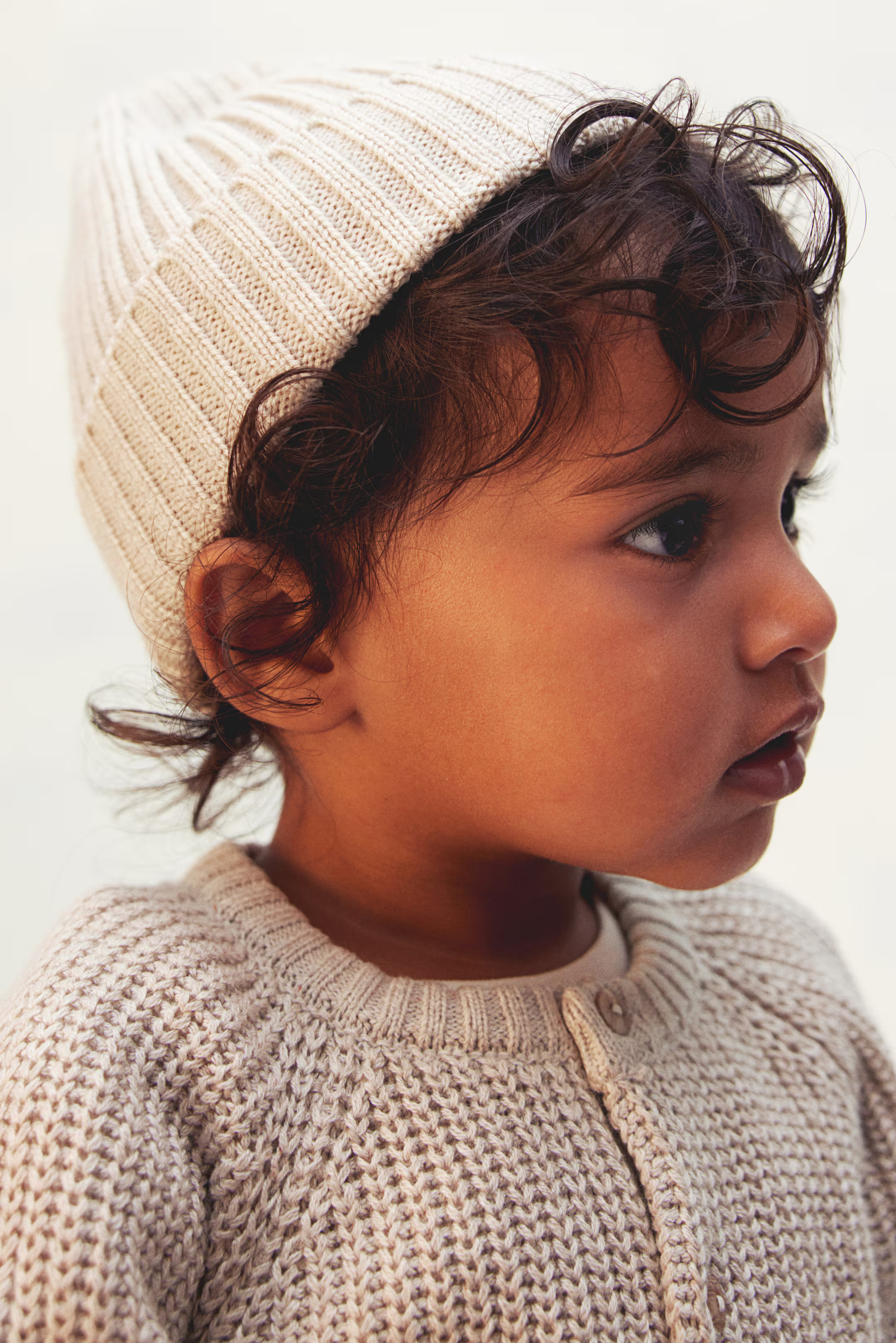 Wool-Knit Beanie - Light beige - Kids | H&M US | H&M (US + CA)