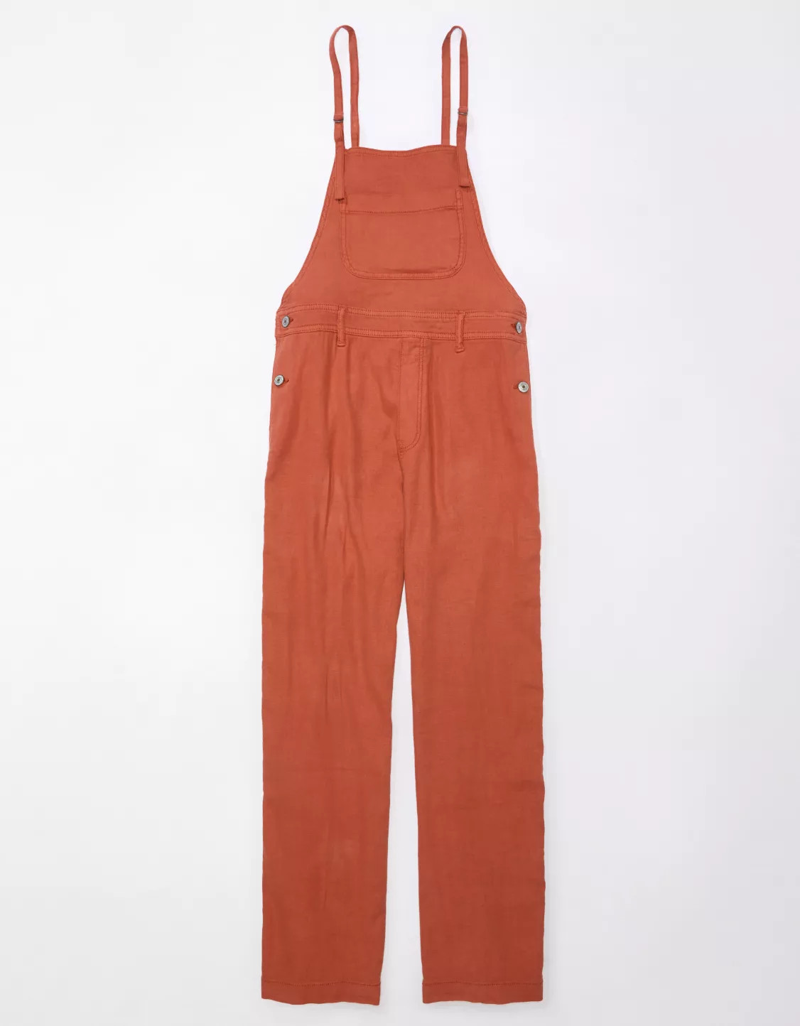 AE Dreamy Drape Stretch Linen-Blend Overall | American Eagle Outfitters (US & CA)