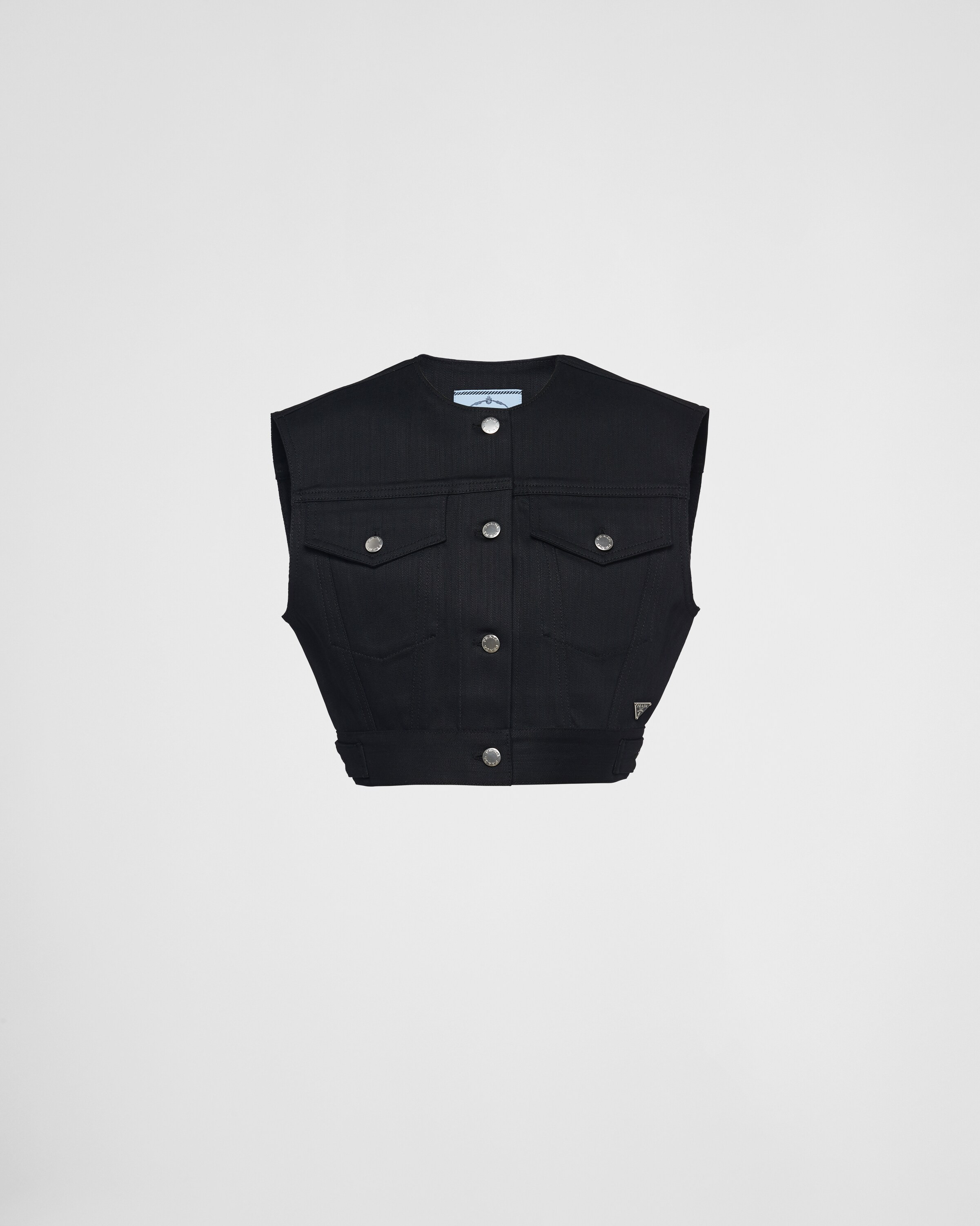 Stretch denim vest | Prada Spa (EU + UK)