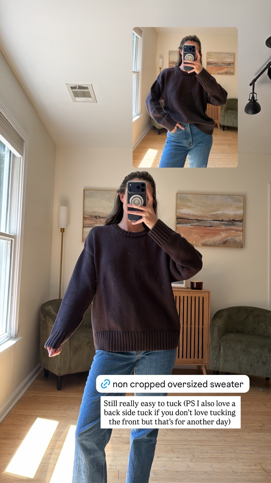 Still really easy to tuck (PS I also love a back side tuck if you don’t love tucking the front but that’s for another day)

Wearing XSP