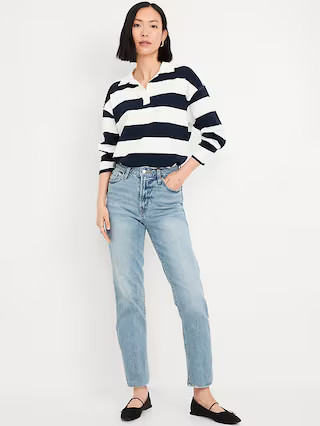 High-Waisted OG Straight Ankle Jeans | Old Navy (US)