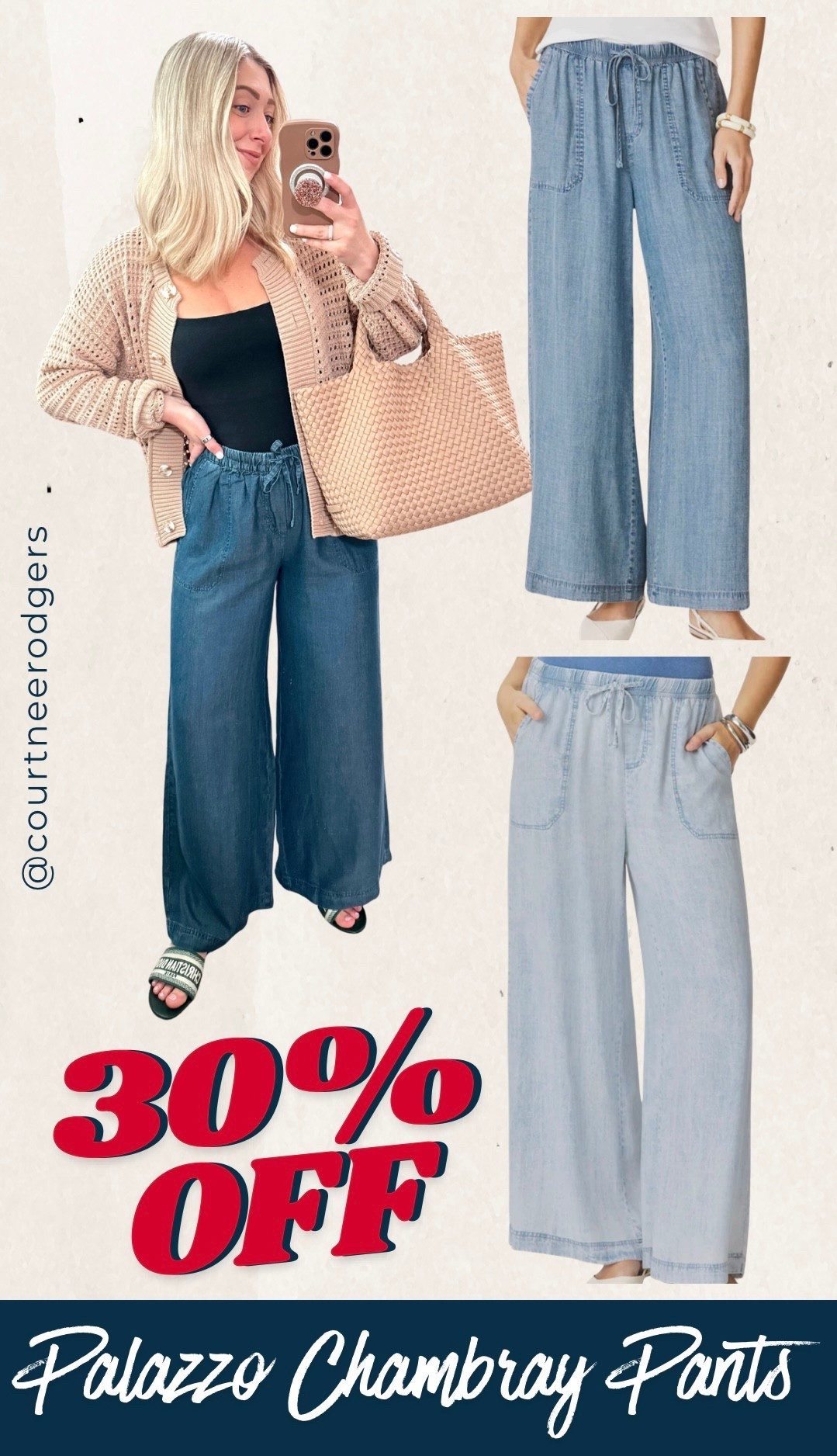 Causal OOTD 💙 Pants are available in the light wash and medium wash and they’re 30% OFF (code: FAMLOVE) —size medium / size small tank + cardigan 

Spring outfits, palazzo pants, cardigans, splendid, Varley 

#LTKSaleAlert #LTKootd #LTKmomlife