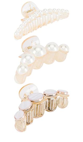 Pearl Hair Clip Set in Pearl | Revolve Clothing (Global)