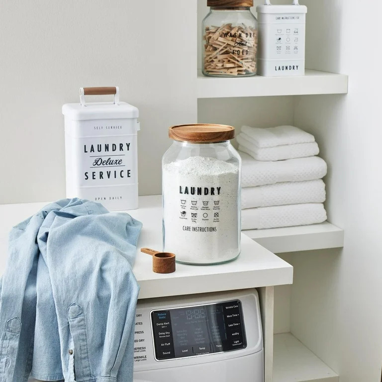 Better Homes & Gardens Large Glass Laundry Detergent Container with Scoop, Adult | Walmart (US)