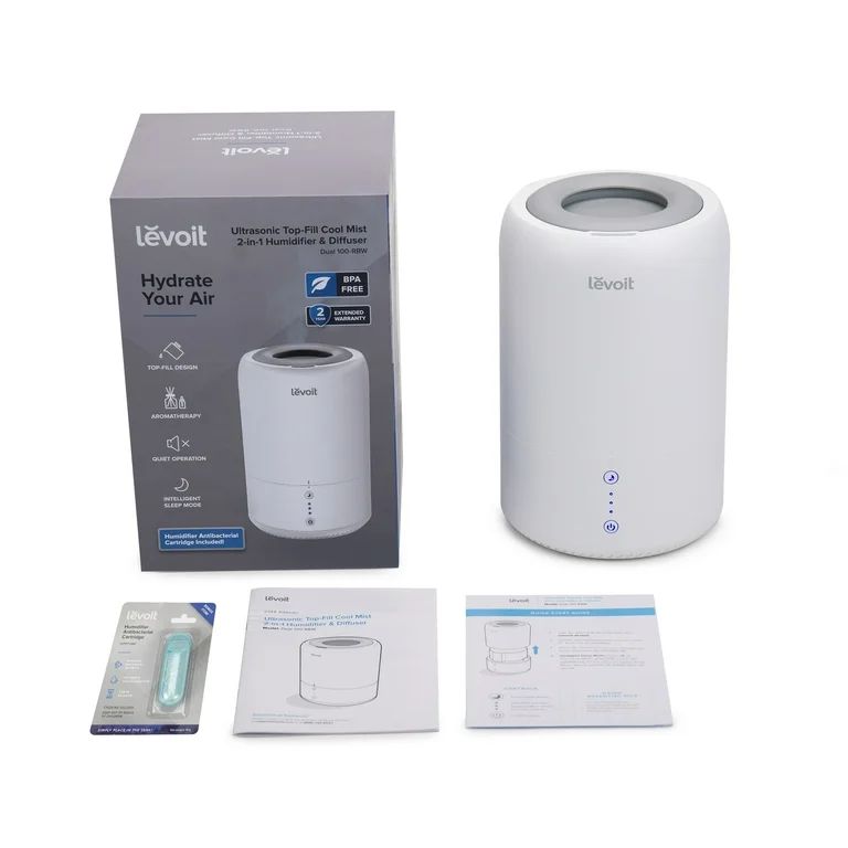 Levoit Ultrasonic Top-Fill Cool Mist 2-in-1 Humidifier & Diffuser | Walmart (US)