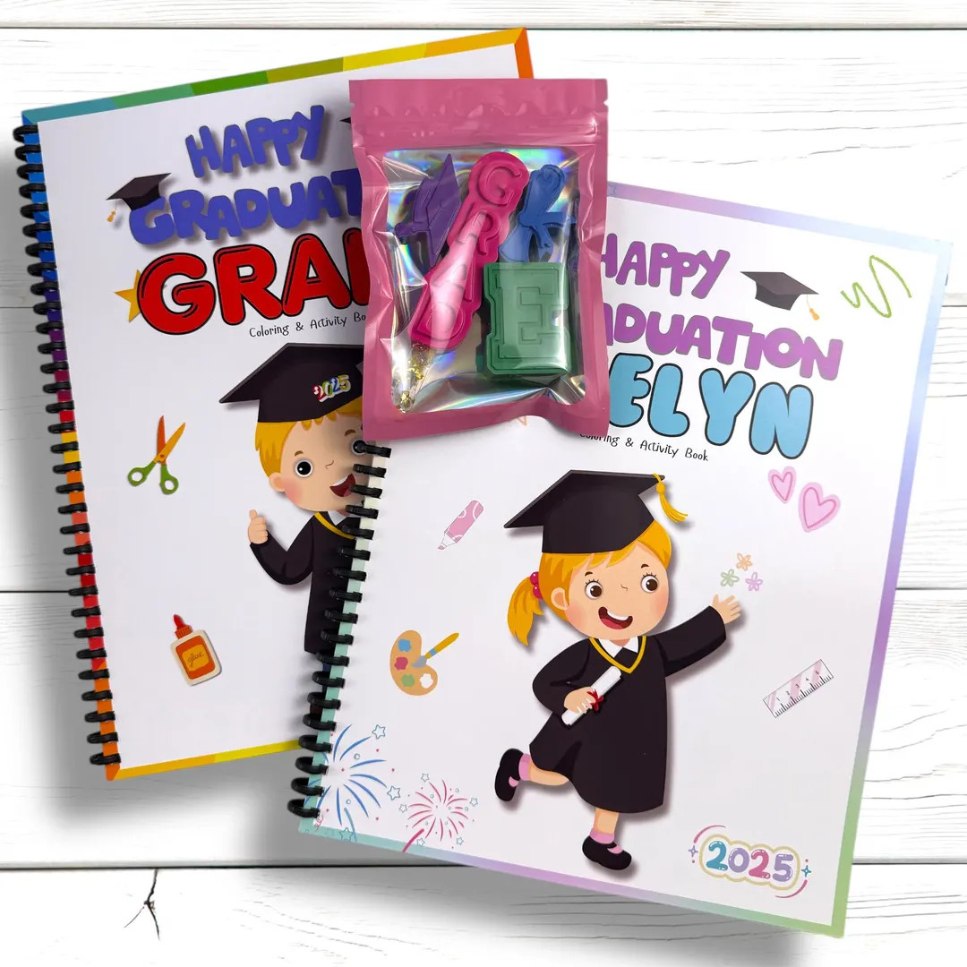 Personalized Kindergarten Graduation Coloring Book and Crayons Set - Perfect Graduation Gift for ... | Etsy (US)