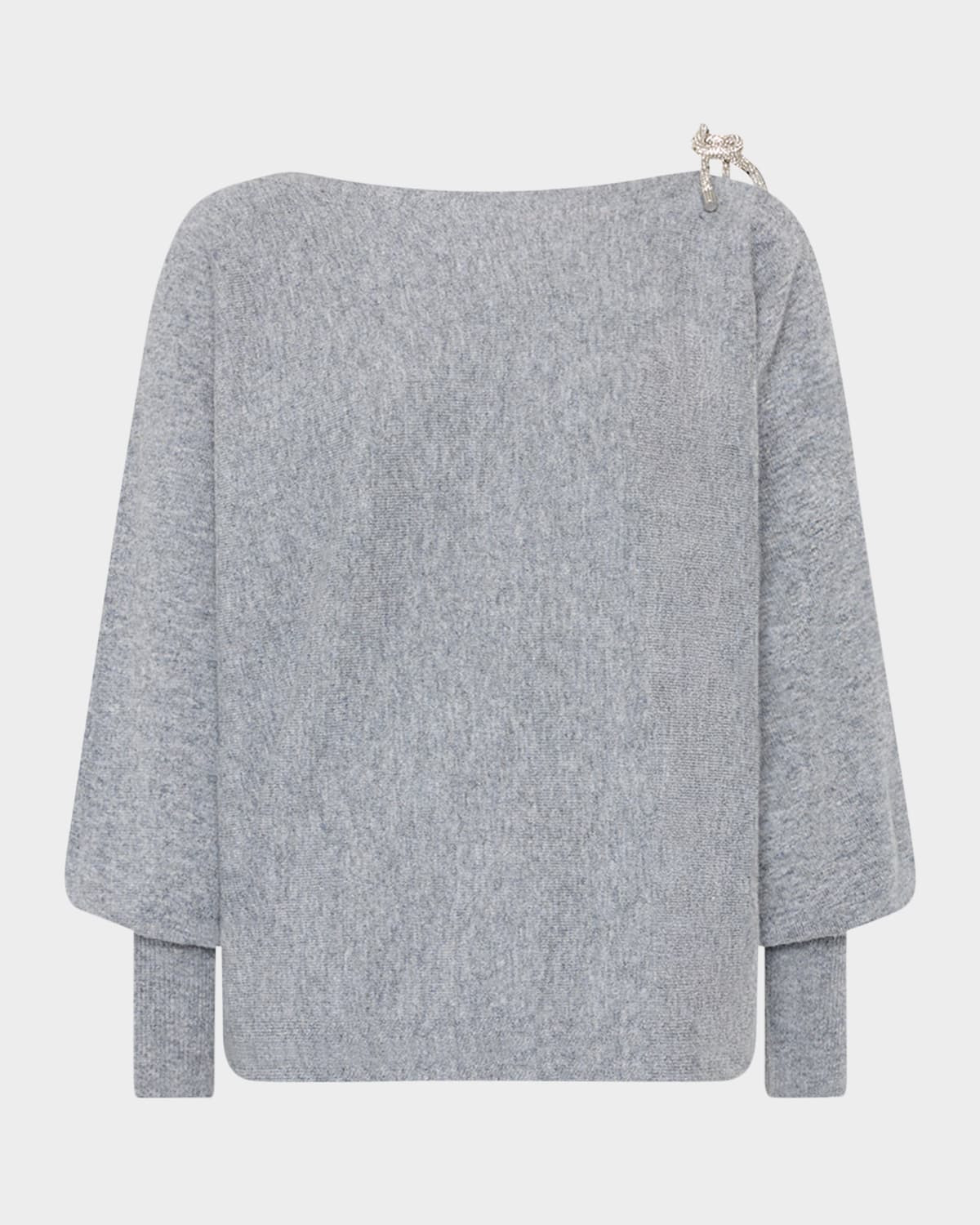 Ida Cutout Embellished-Tie Sweater | Neiman Marcus
