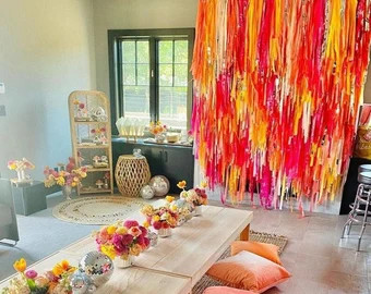 Bohemian Summer Fringe Backdrop Groovy Bachelorette Party  - Etsy | Etsy (US)