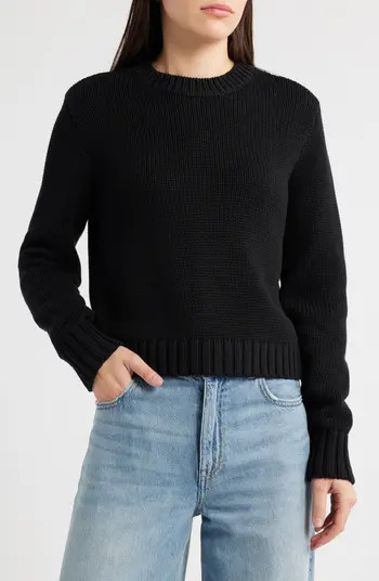 Madewell Solid Relaxed Cotton Sweater | Nordstrom | Nordstrom