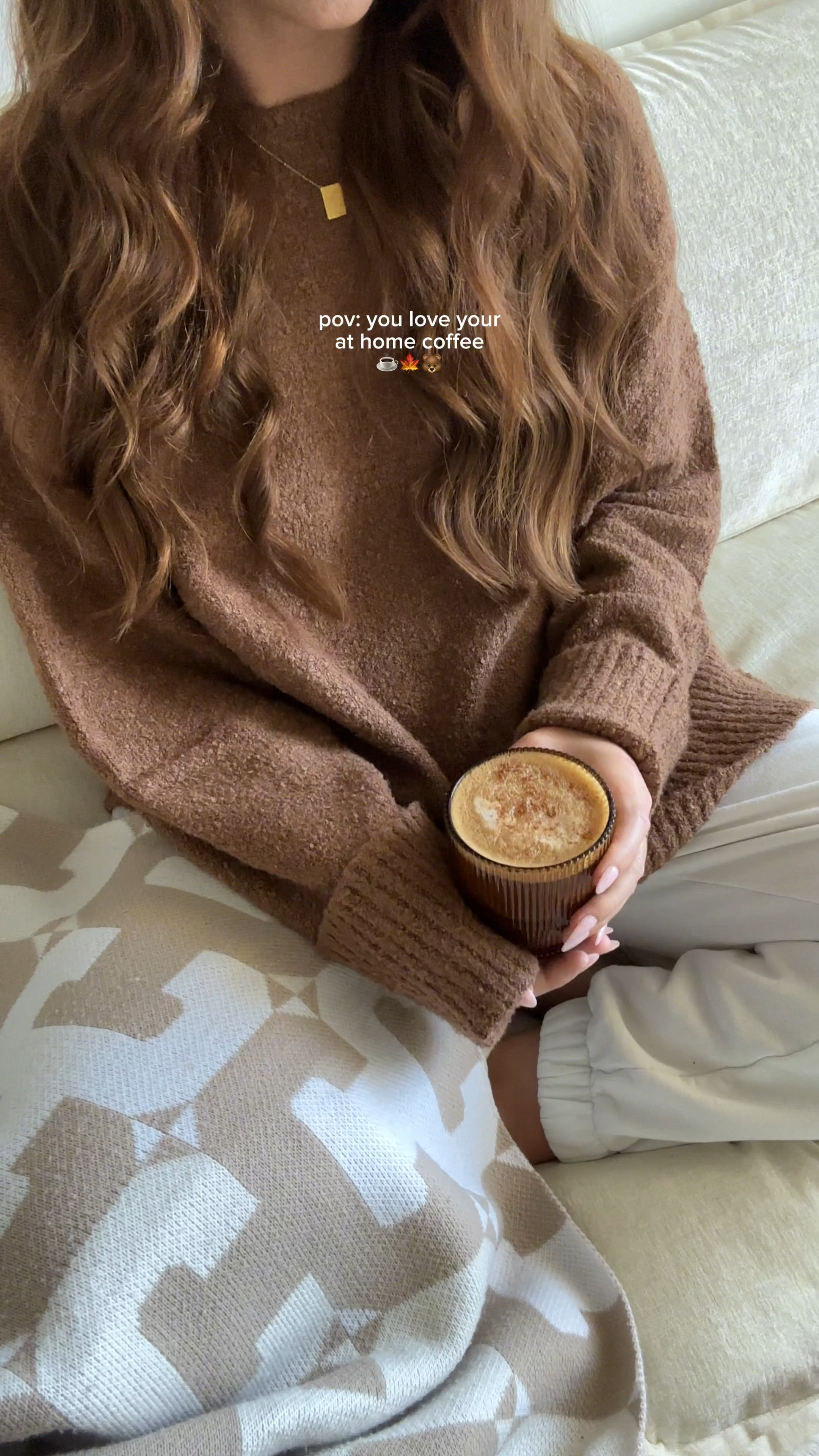 cosy fall coffee morning 🍂 outfit + coffee goodies linked! Size large in the sweater for an oversized fit 🫶🏻 autumn is here!!

#LTKHome