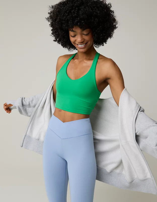 OFFLINE By Aerie Real Me Low Key Racerback Sports Bra | Aerie