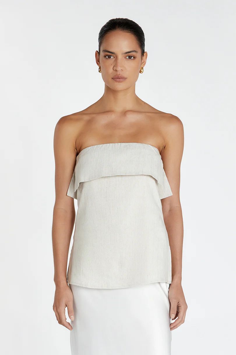 LUCCA NATURAL STRAPLESS TOP | DISSH