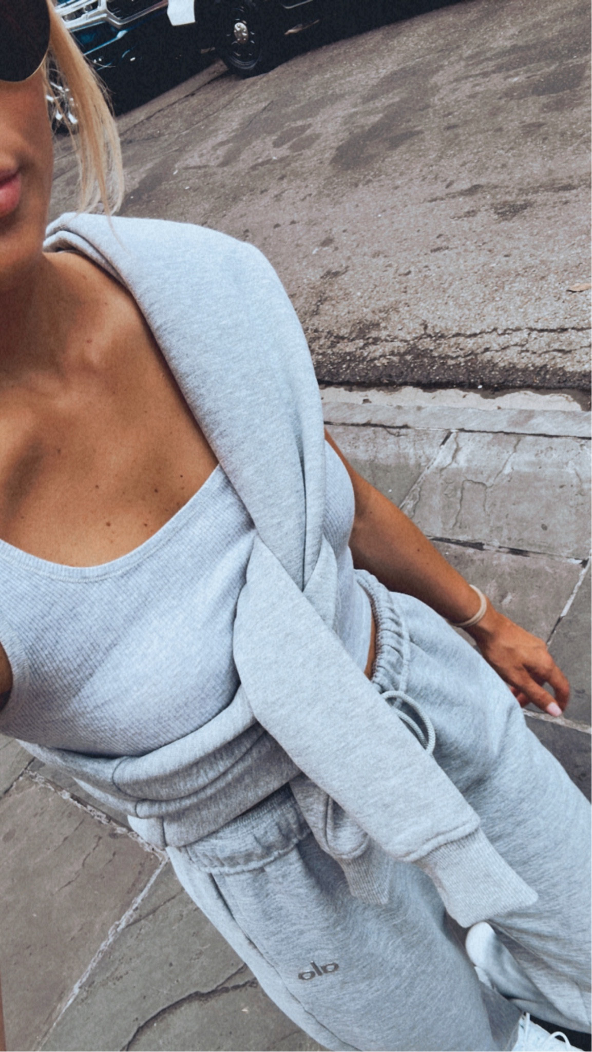 Alo sweats | xs in both 

Size small in skims tank 

Gray sweats | matching set | comfy | lounge | travel outfit | ootd 

#LTKtravel #LTKunder100 #LTKFind
