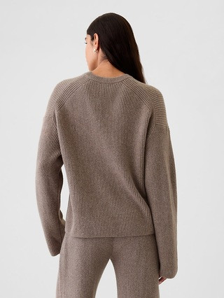 CashSoft Shaker-Stitch Crewneck Sweater | Gap (US)