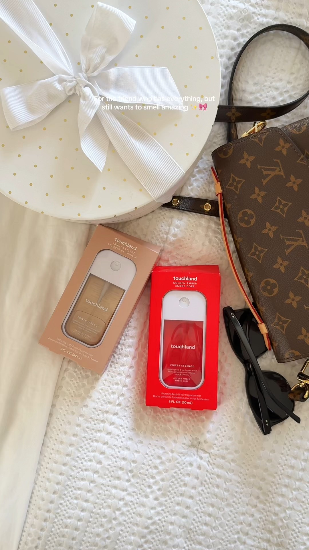 Smell expensive without even trying 😌✨ This is your sign to upgrade your signature scent.

body mist, hair mist, clean fragrance, everyday perfume, signature scent, holiday gift idea, stocking stuffer, fragrance for women, aesthetic perfume, soft girl scent, hydrating body spray, vanilla scent, amber perfume, Touchland fragrance

#LTKFindsUnder50 #LTKHoliday #LTKGiftGuide