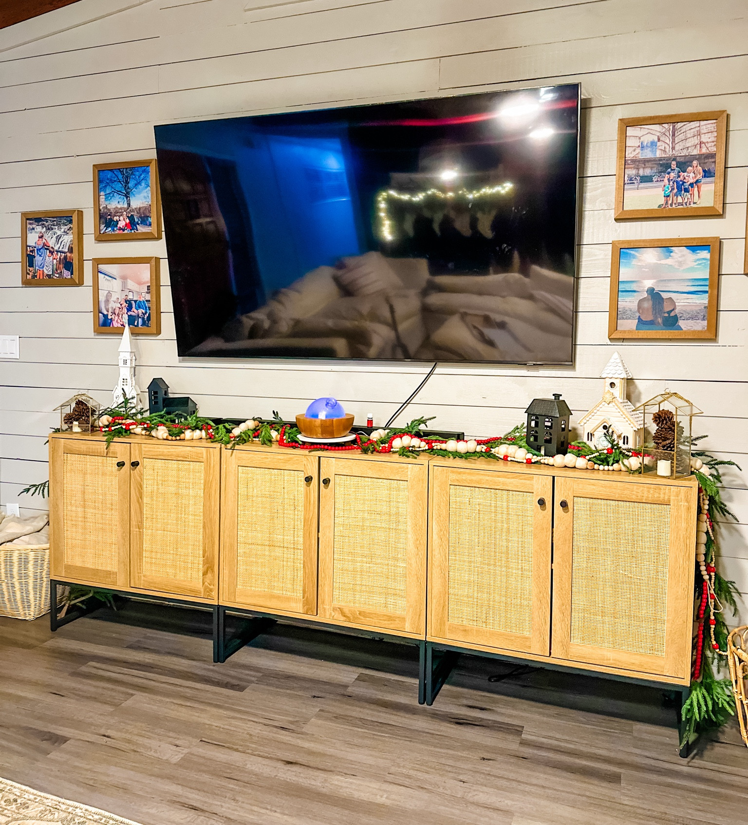 Tv Stand Holiday Decor 