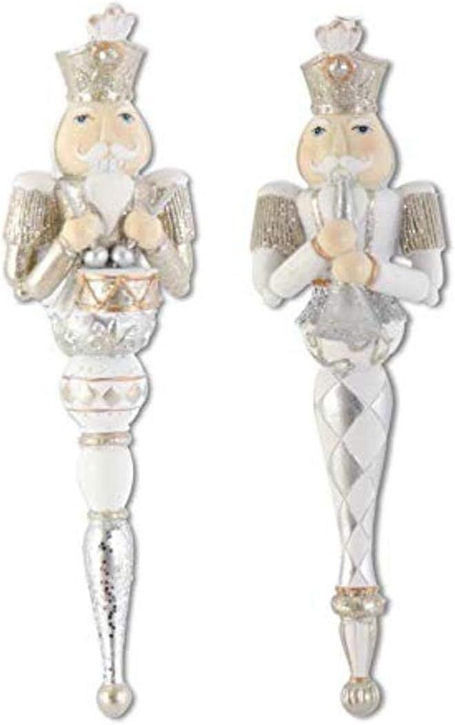 K&K Interiors 54236A Assorted Gold and Silver Finial Nutcracker Ornaments (2 Styles) | Amazon (US)