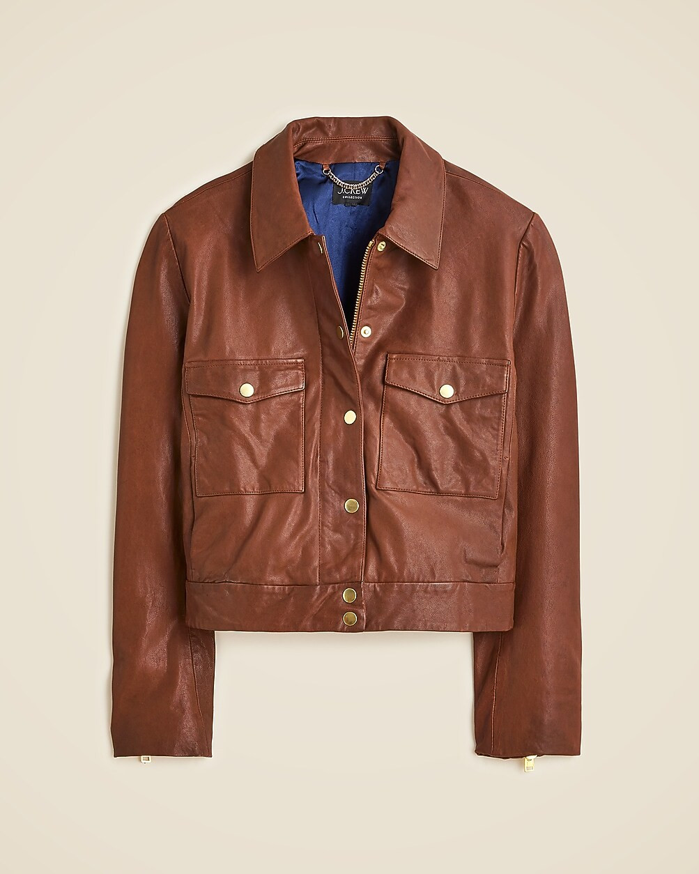 Collection leather shirt-jacket | J. Crew US