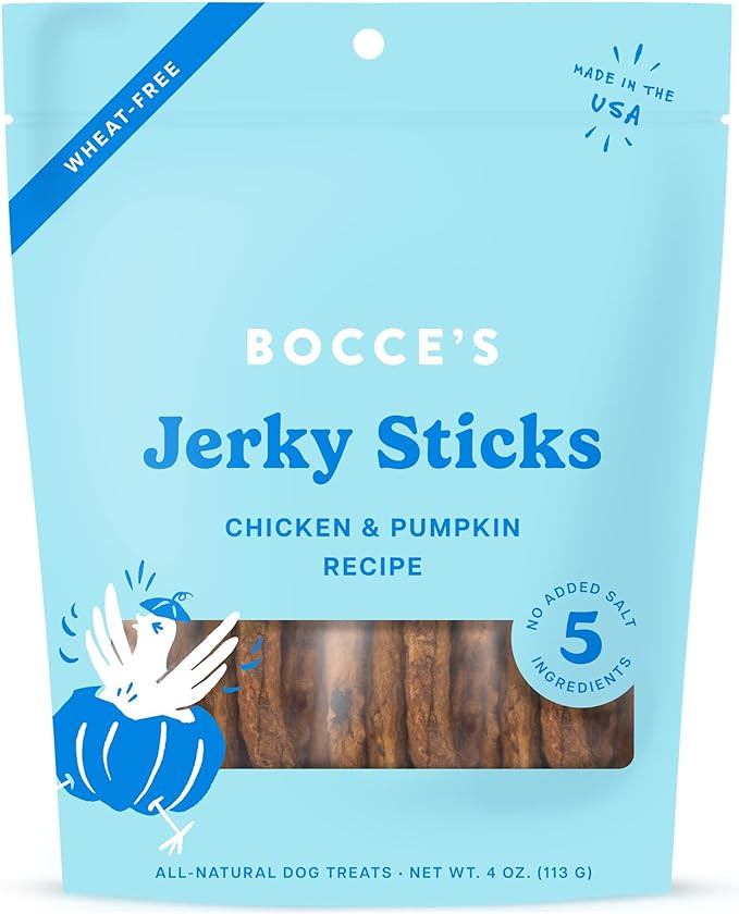 Bocce's Bakery Jerky Stick Dog Treats, Wheat-Free, Made with Limited-Ingredients, Baked in The US... | Amazon (US)