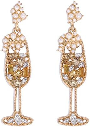 Champagne Earrings for Women Champagne Bottle Earring Wine Earrings Wine Glass Earring Martini Ea... | Amazon (US)