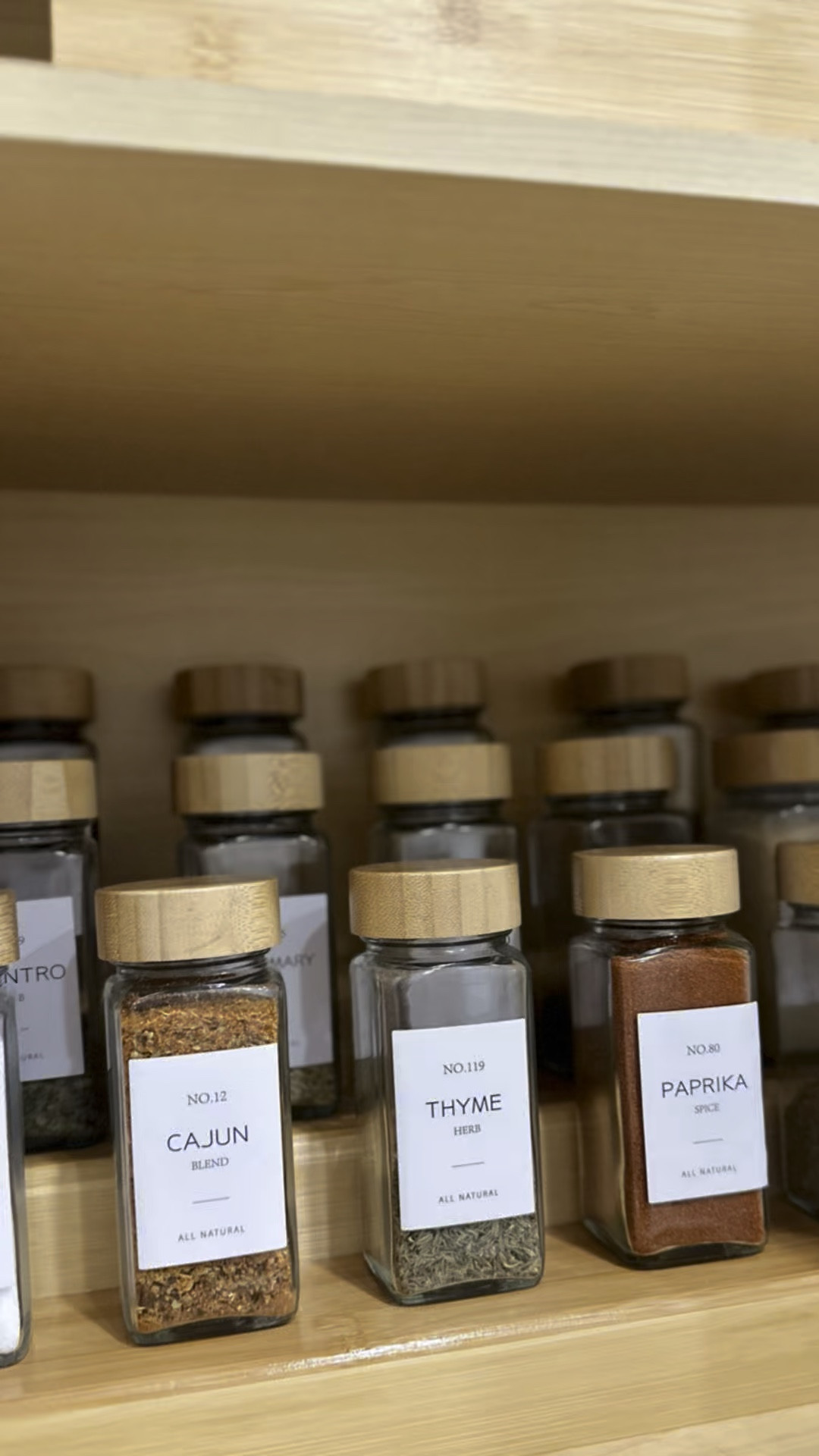 Organize your pantry with these sleek, all-natural spice jars featuring bamboo lids and minimalist labels. Perfect for keeping your herbs and blends fresh and stylishly displayed.

#SpiceOrganization #KitchenEssentials #NaturalAesthetics

#LTKStyleTip #LTKSaleAlert #LTKHome