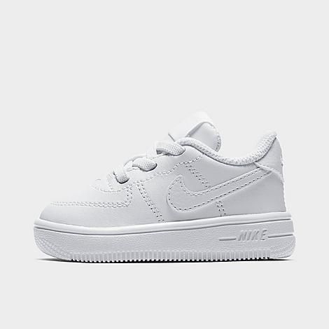 Nike Kids' Toddler Air Force 1 '18 Casual Shoes in White/White Size 5.0 Leather | Finish Line (US)