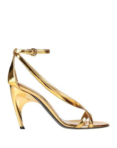 Mcqueen Woman Sandals Gold Size 7.5 Textile fibers | YOOX (US)
