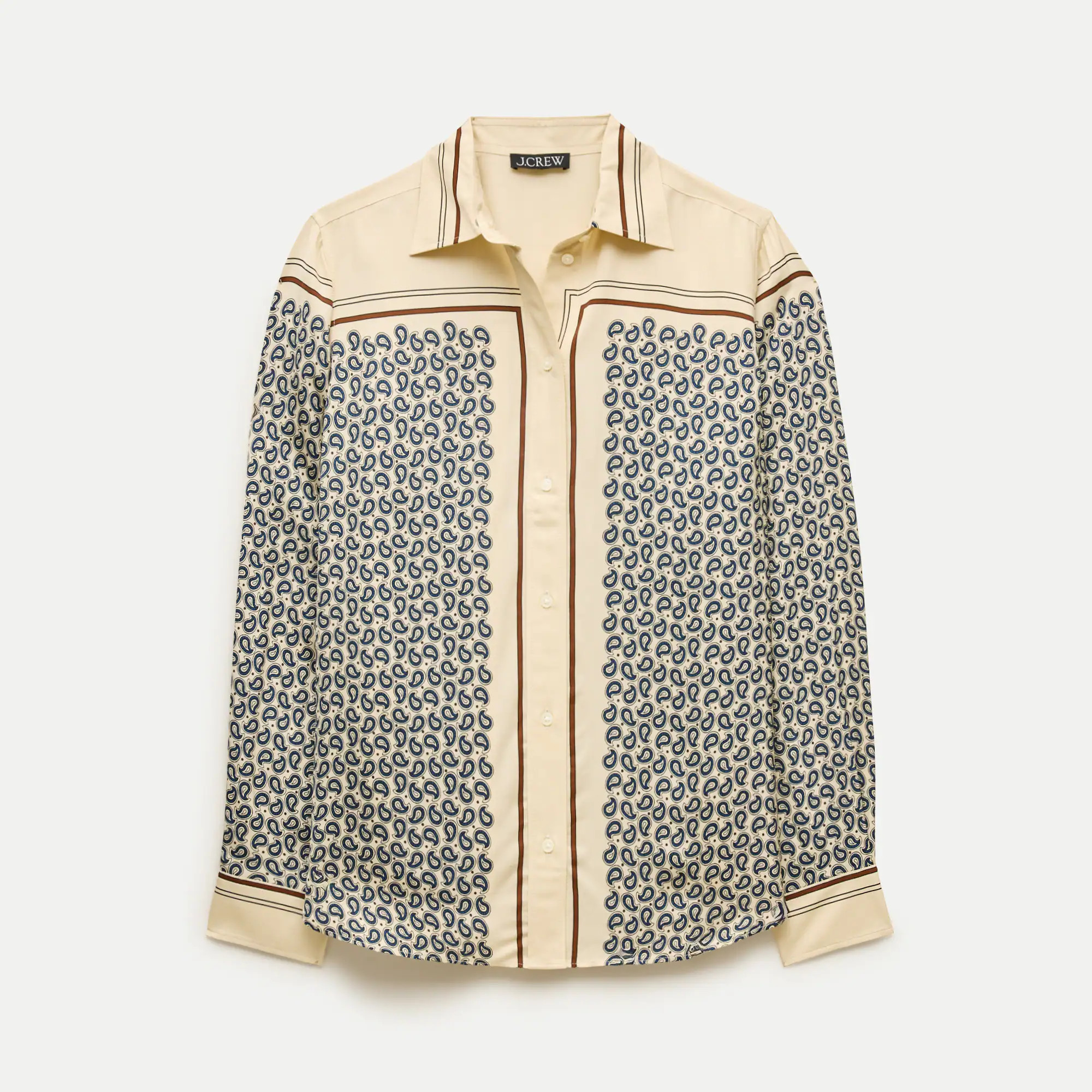 Jules classic-fit button-up shirt in scarf-print viscose twill | J. Crew US