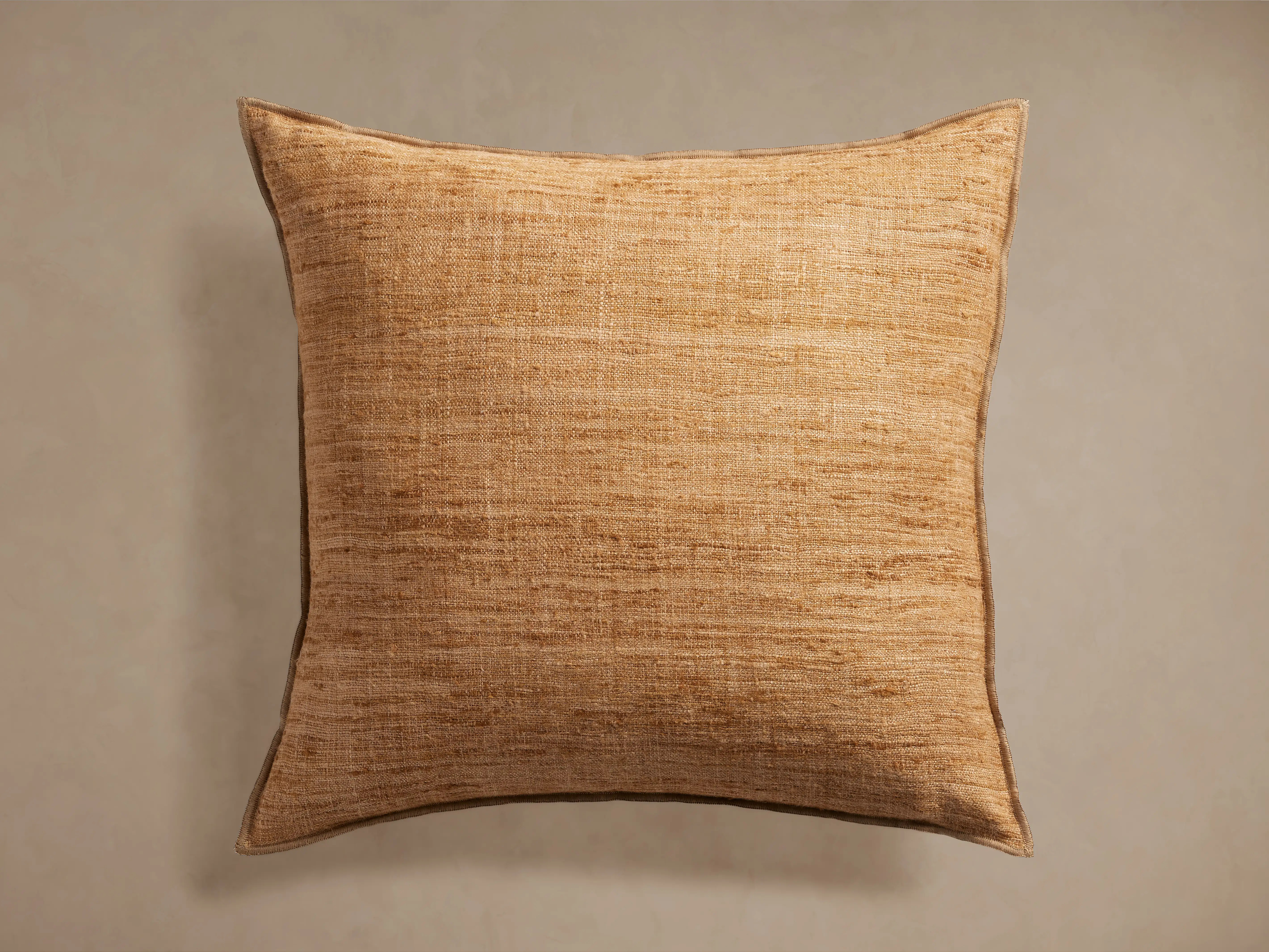 Raw Silk Pillow Cover in Tobacco | Arhaus