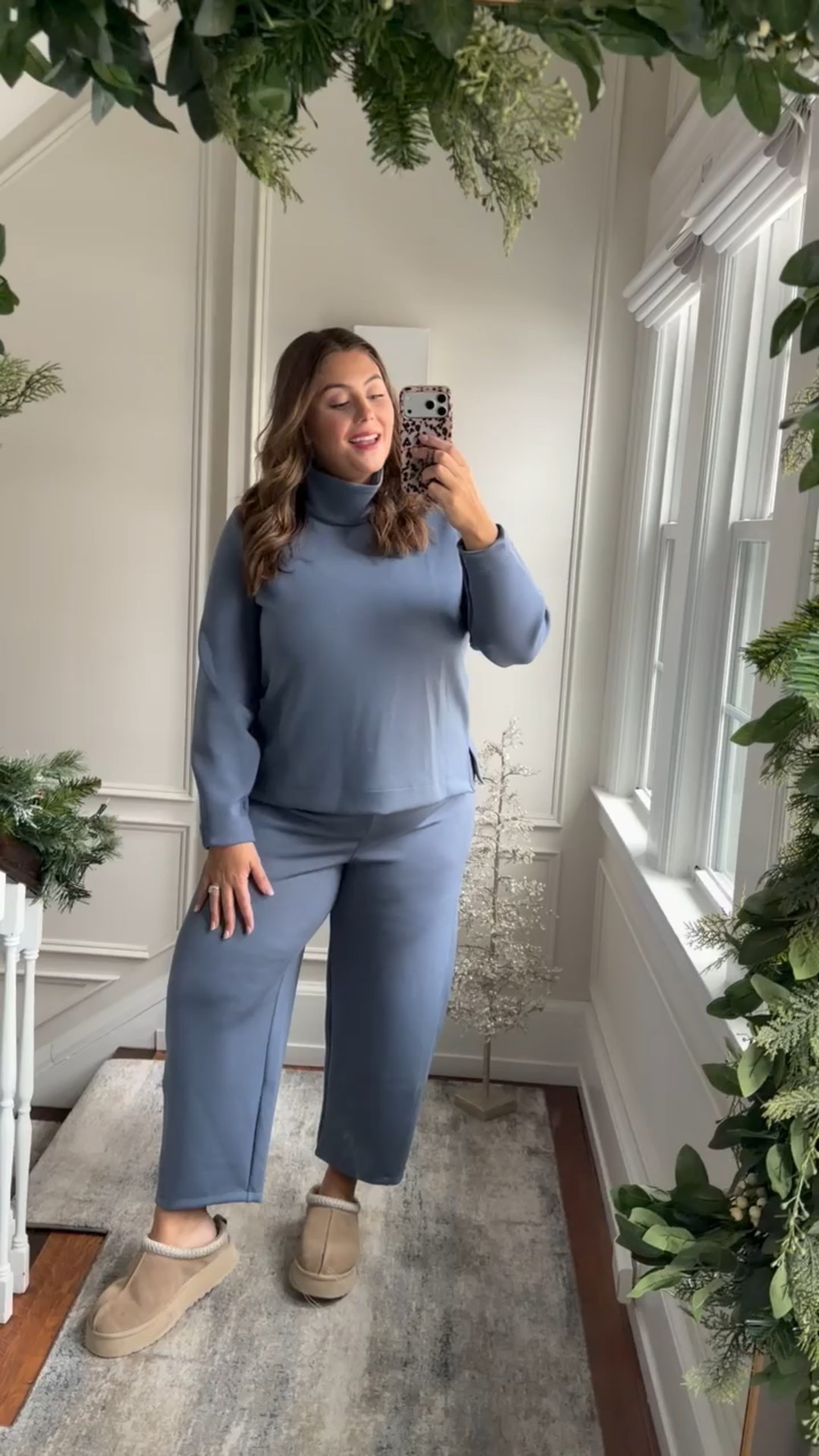 Wearing size 1X in top & 2X in pants (sized up for bump, but would normally wear 1X). Use CARALYN15 at @Spanx for 15% off + free shipping #SpanxPartner

#LTKootd #LTKSeasonal #LTKMidsize
