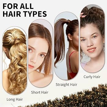 Boar Bristle Slick Back Brush-Smoothing for Ponytails, Buns & Baby Hair | Amazon (US)