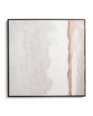 30x30 Warm Light Plaster Abstract Wall Art | Marshalls