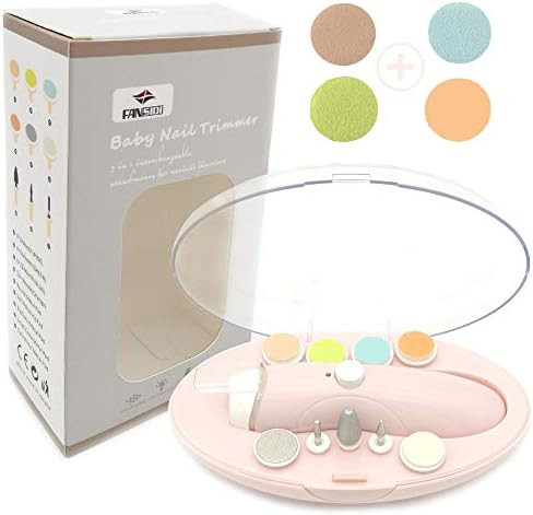 Rechargeable Baby Nail File, Fansidi Electric Baby Nail Trimmer for Newborn Infant or Toddler Toenai | Amazon (US)