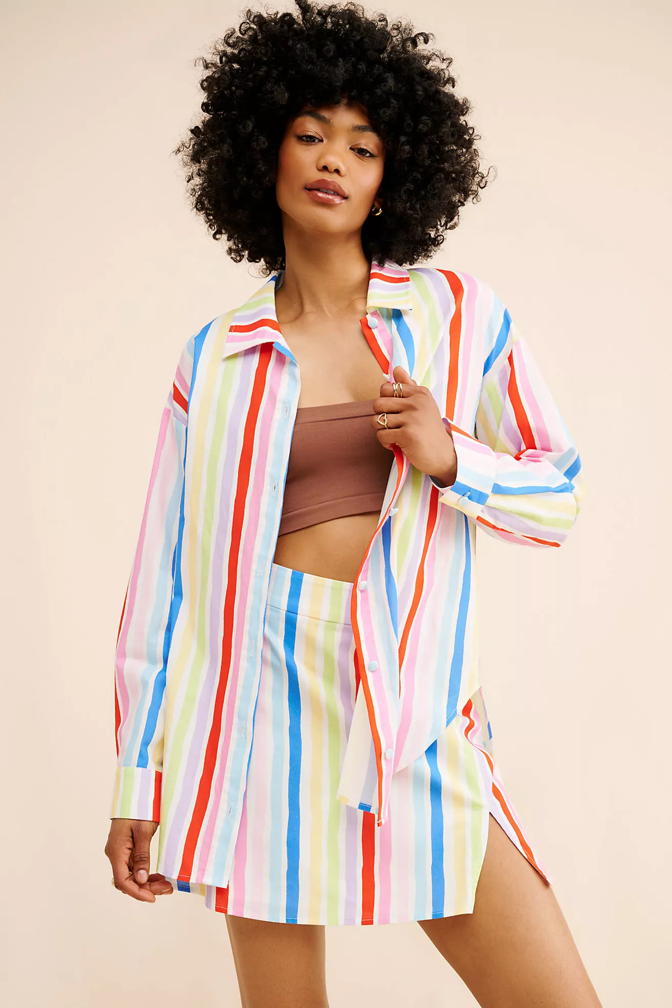 Olivia Rubin Arin Striped Buttondown Shirt | Free People (Global - UK&FR Excluded)