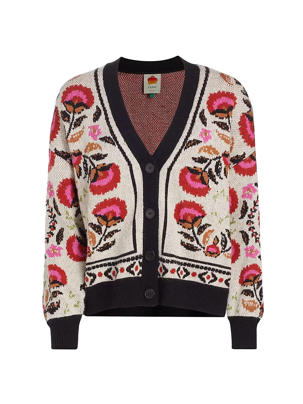 Palms Paradise Sand Needlepoint Cardigan | Saks Fifth Avenue