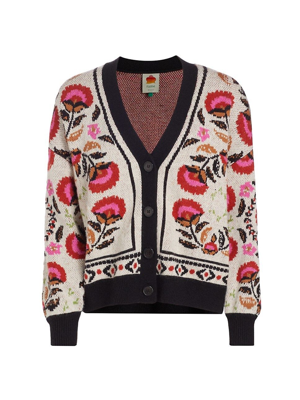 Palms Paradise Sand Needlepoint Cardigan | Saks Fifth Avenue